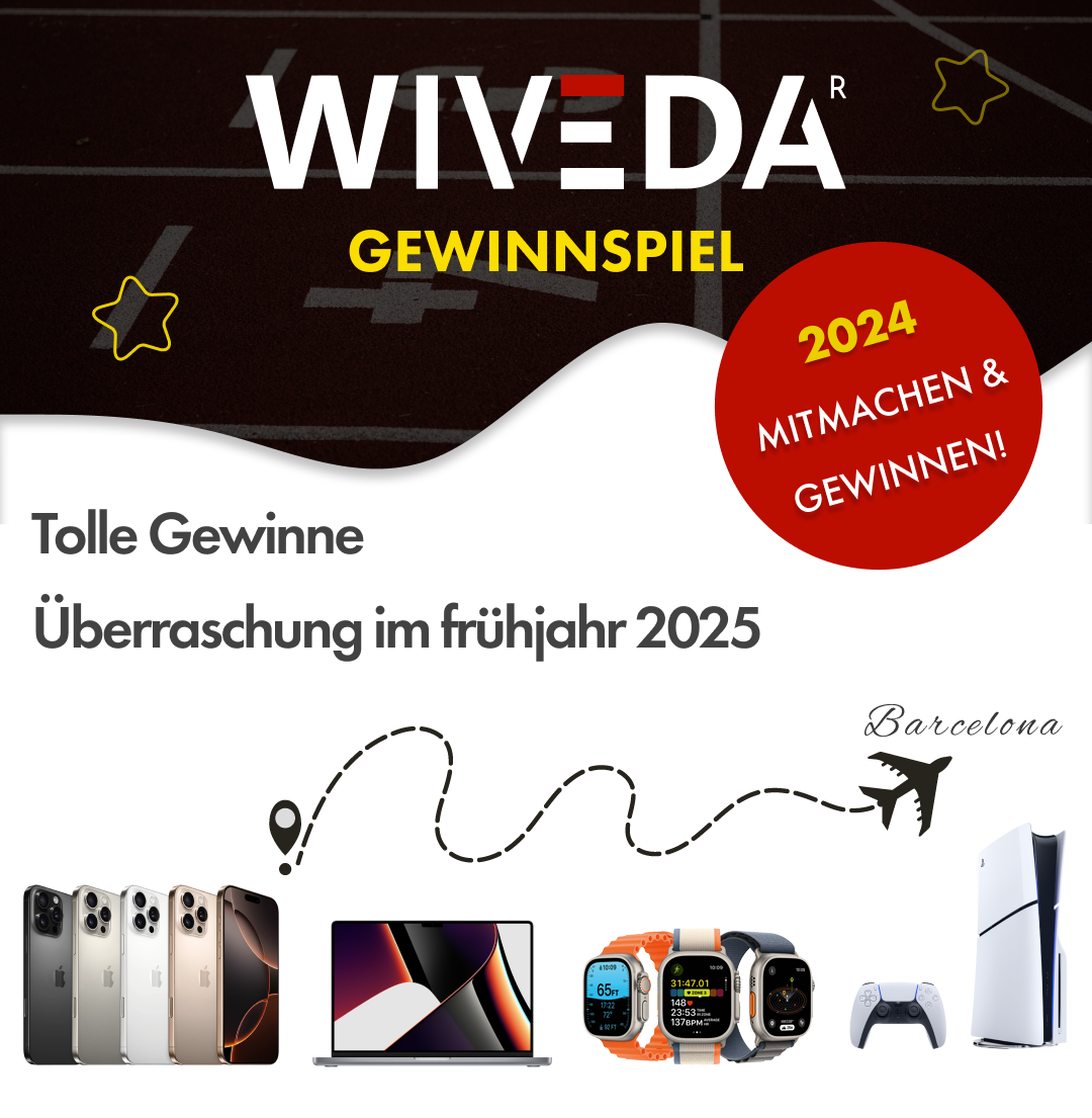 Wiveda Gewinnspiel 2024: Hauptpreis Barcelona Reise und Apple Produkte